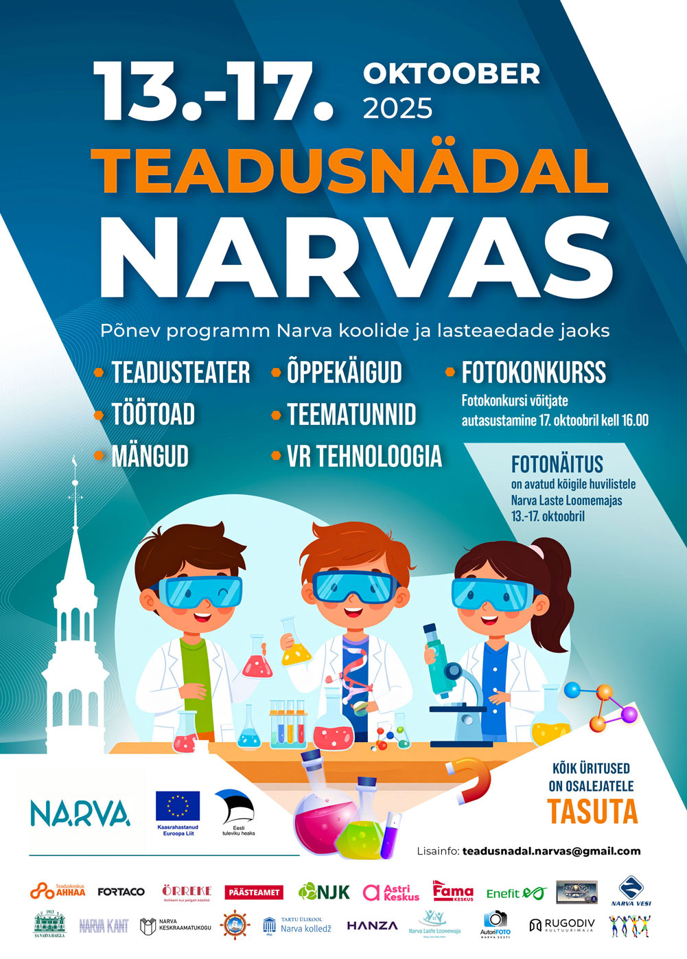 2025 10 13 Teadusnadal Narvas plakat
