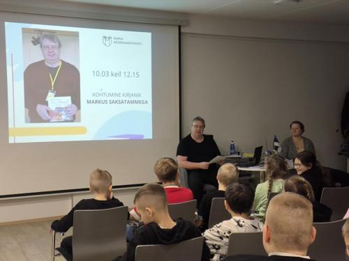 Kohtumine kirjanik Markus Saksatammega 10.03.2026 / Встреча с писателем Маркусом Саксатаммом